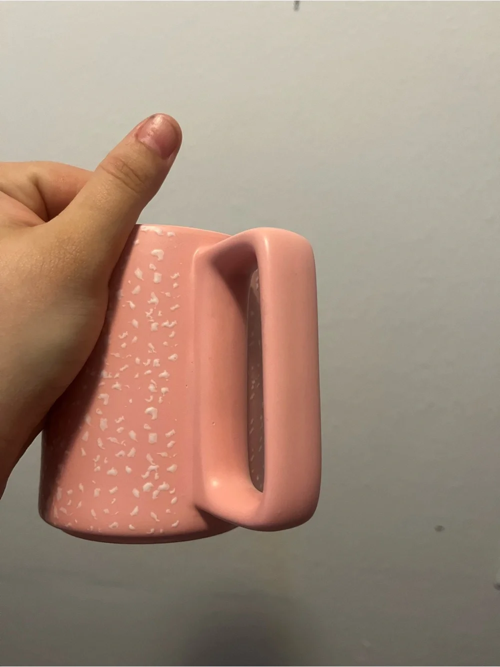 Starbucks 2019 Pink Speckled Ceramic Coffee Mug 12oz Matte